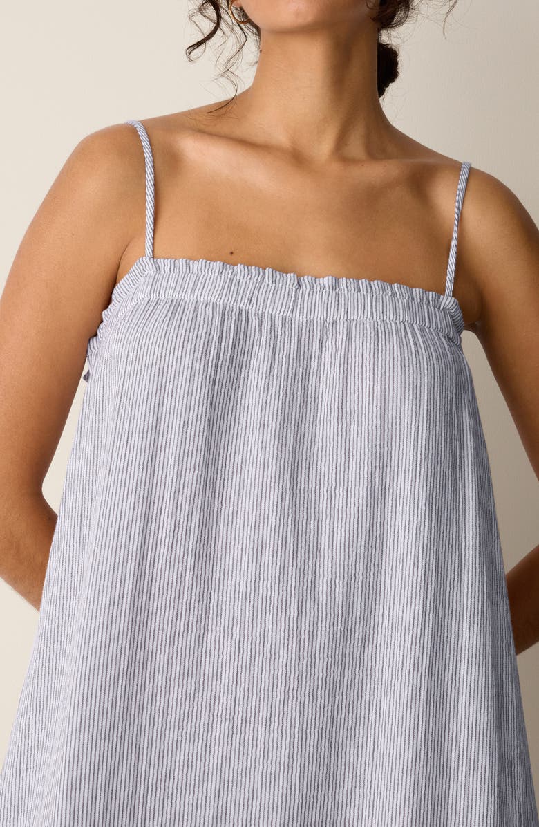 Eileen Fisher Stripe Organic Cotton Gauze Maxi Dress, Alternate, color,