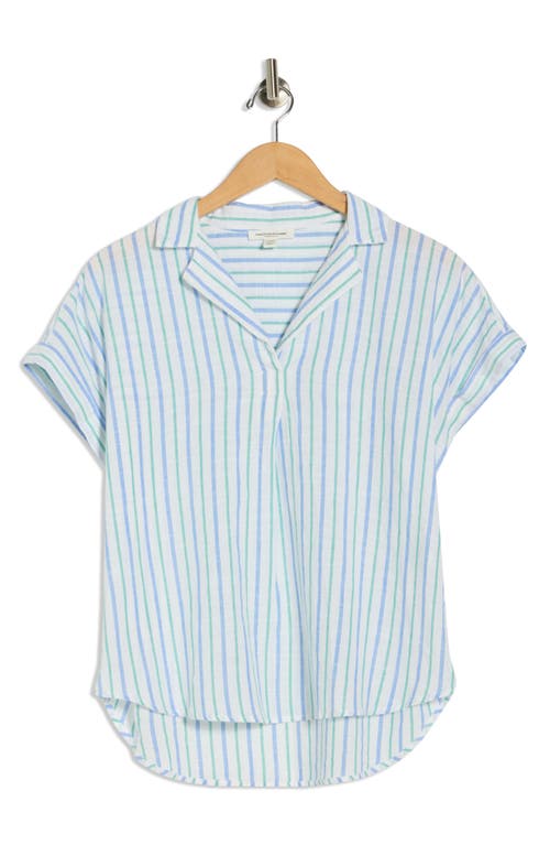 Beachlunchlounge Leyton Stripe Top In Blue