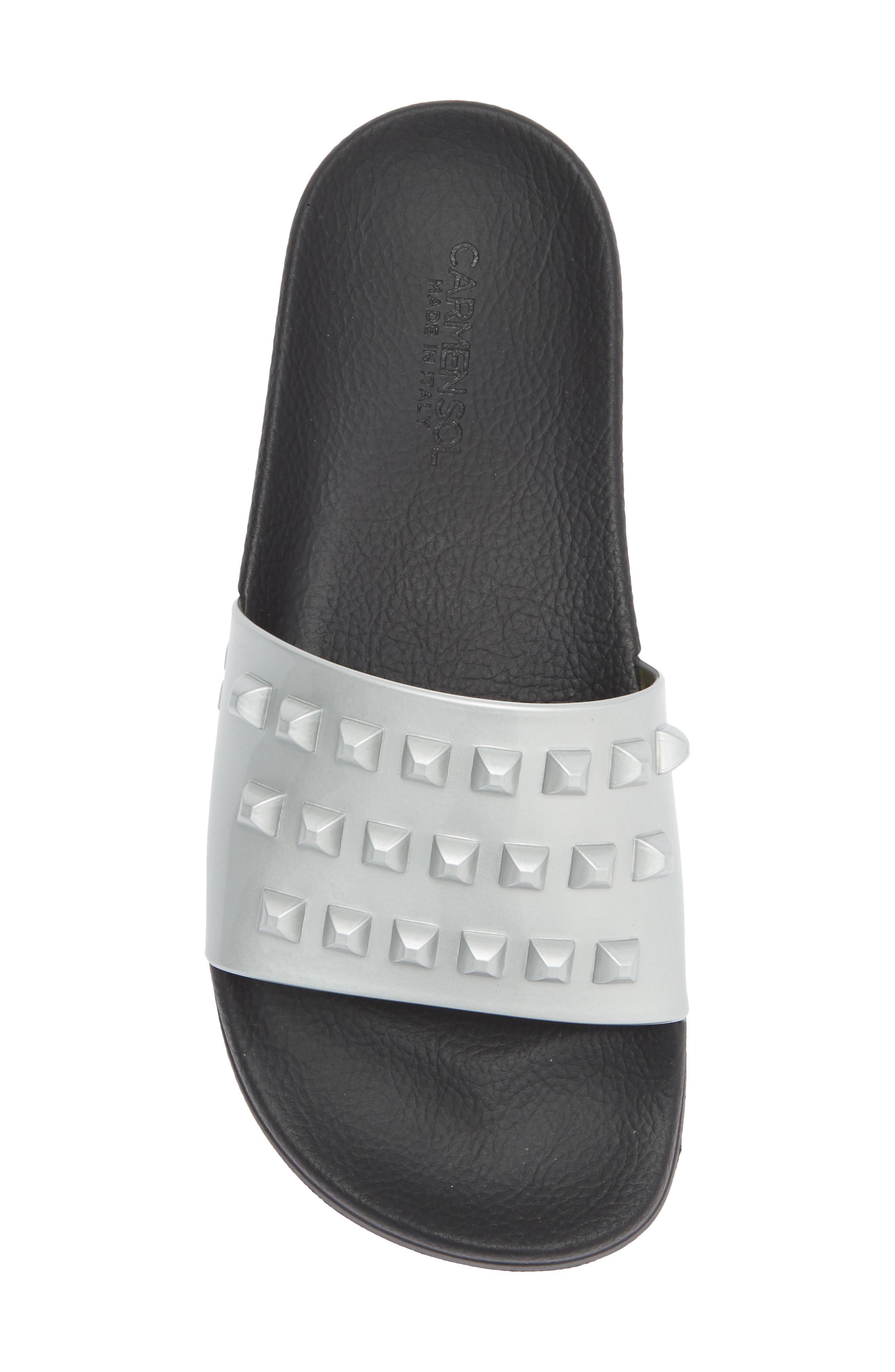 Franco Waterproof Slide Sandal, Alternate, color, SILVER