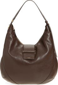 Jimmy Choo Bar Medium Leather Hobo Shoulder Bag