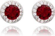 SUZY LEVIAN CZ Halo Stud Earrings
