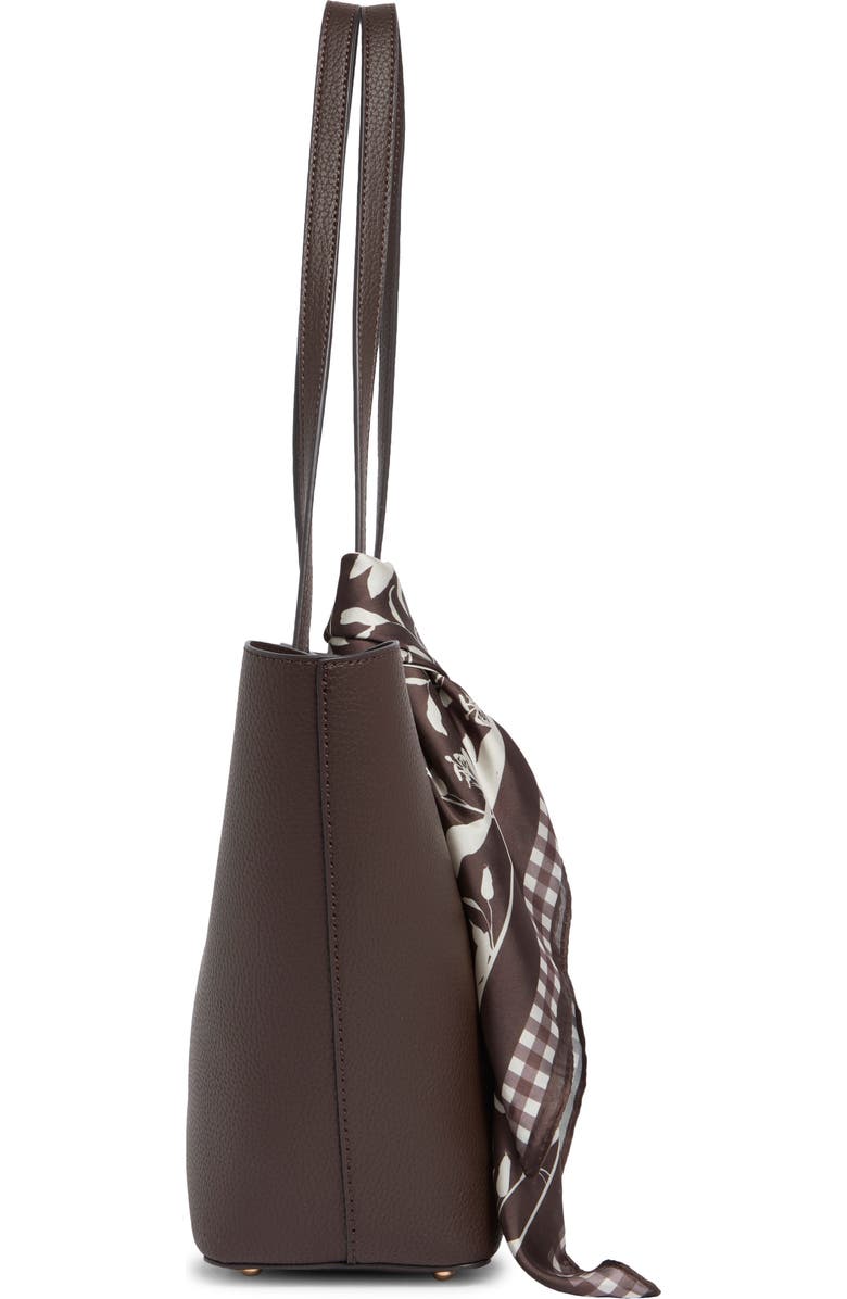 Nanette Lepore Scarf Tulip Tote with Dome Crossbody Bag, Alternate, color, Maple-Natural-Maple Fleur