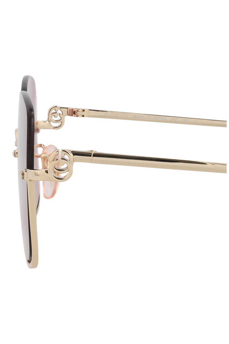 54mm Novelty Square Sunglasses, Alternate, color, GOLD GOLD RED
