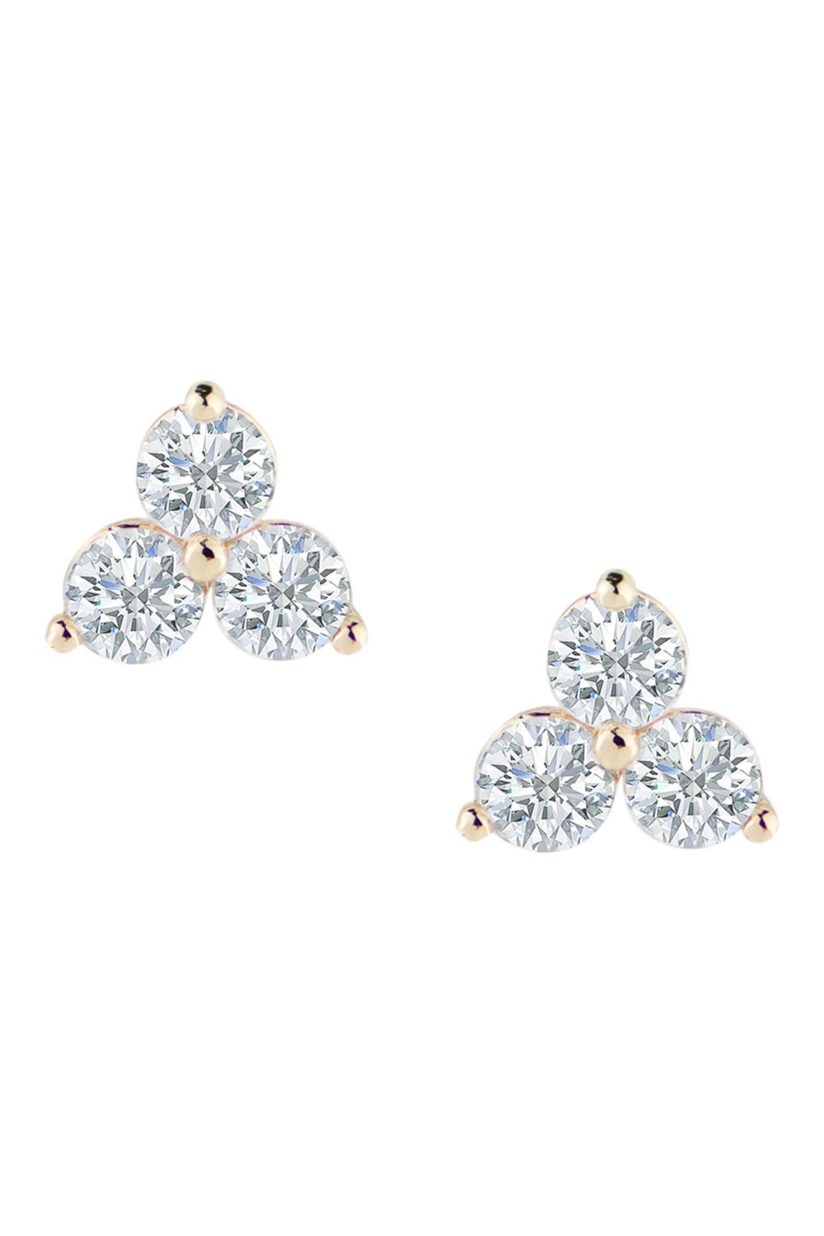 CZ by Kenneth Jay Lane CZ Pyramid Stud Earrings