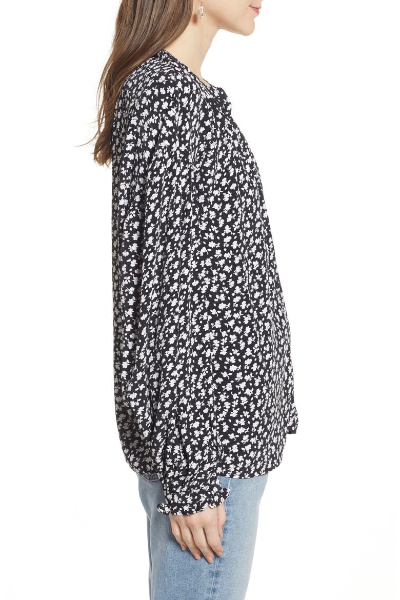 Easy Volume Top (Nordstrom Exclusive), Alternate, color, SN BLACK VINTAGE FLORAL