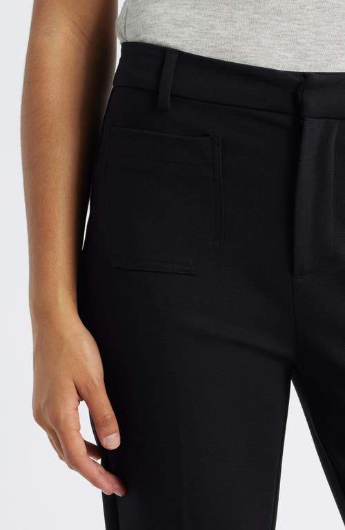 Liverpool Los Angeles Patch Pocket Flare Leg Pants In Black
