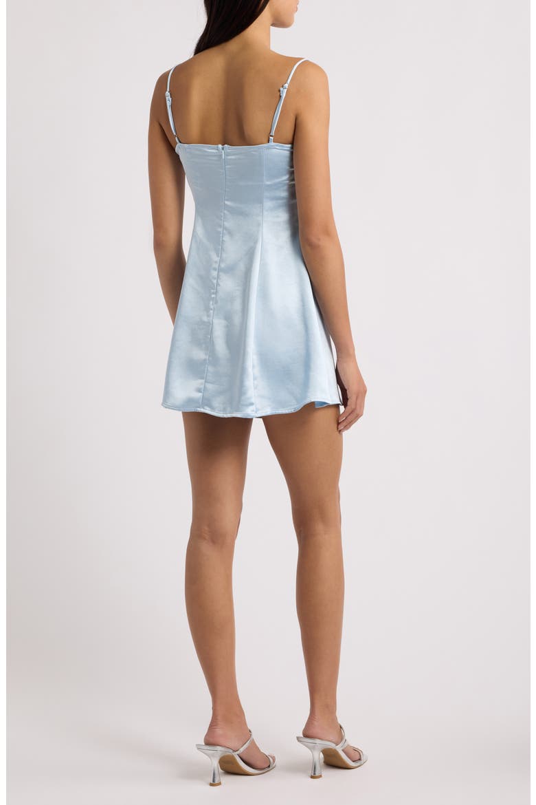 Easy to Love Satin Minidress, Alternate, color, BLUE