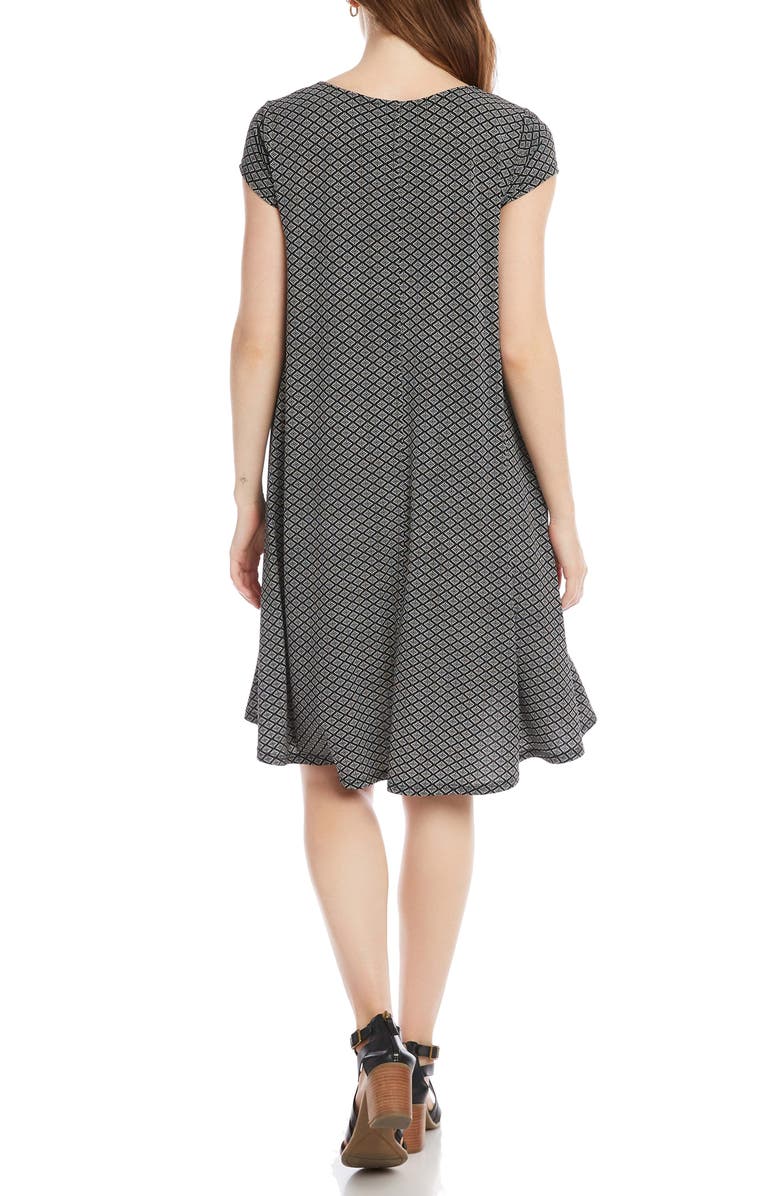 Karen Kane Maggie Geo Print Trapeze Dress, Alternate, color, 