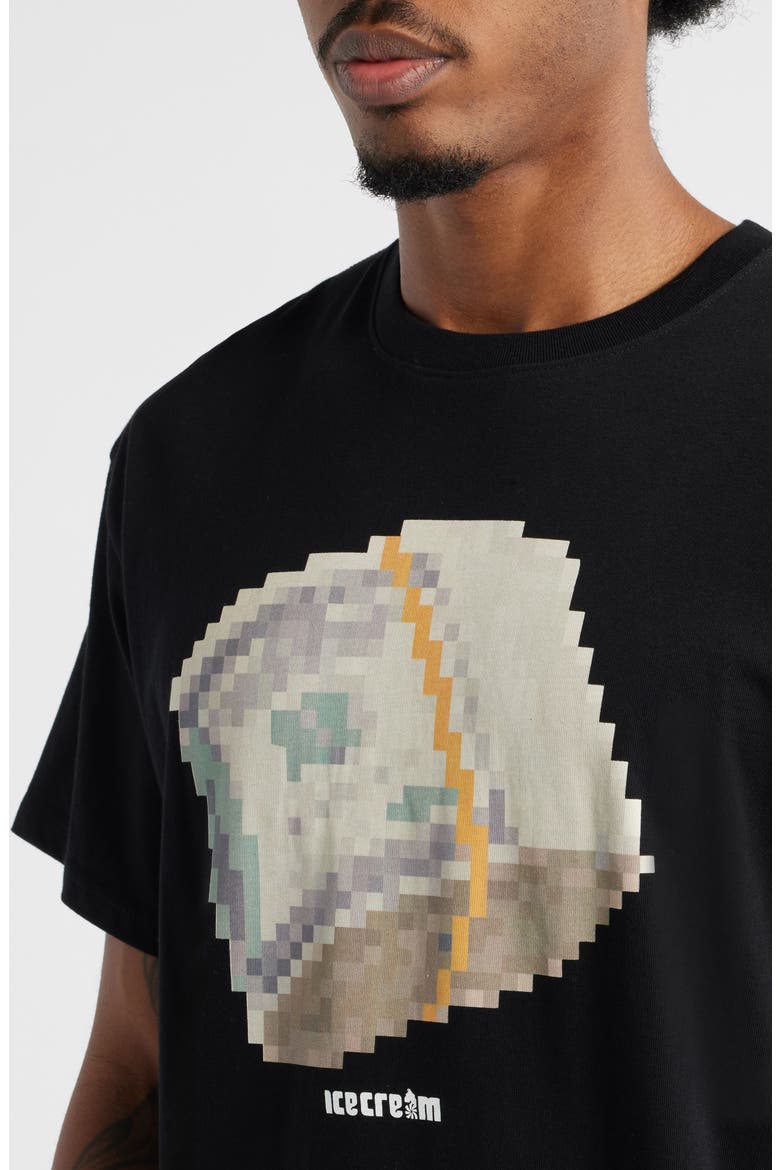 Pixel Graphic Cotton T-Shirt, Alternate, color, BLACK