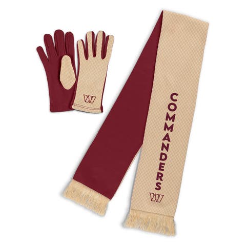 Women
s WEAR by Erin Andrews Washington Commanders Tonal Microcheck Scarf 
Glove Set