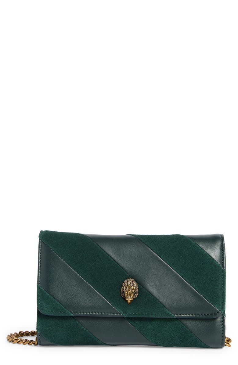Kurt Geiger London Soho Wallet on a Chain, Main, color, Dark Green