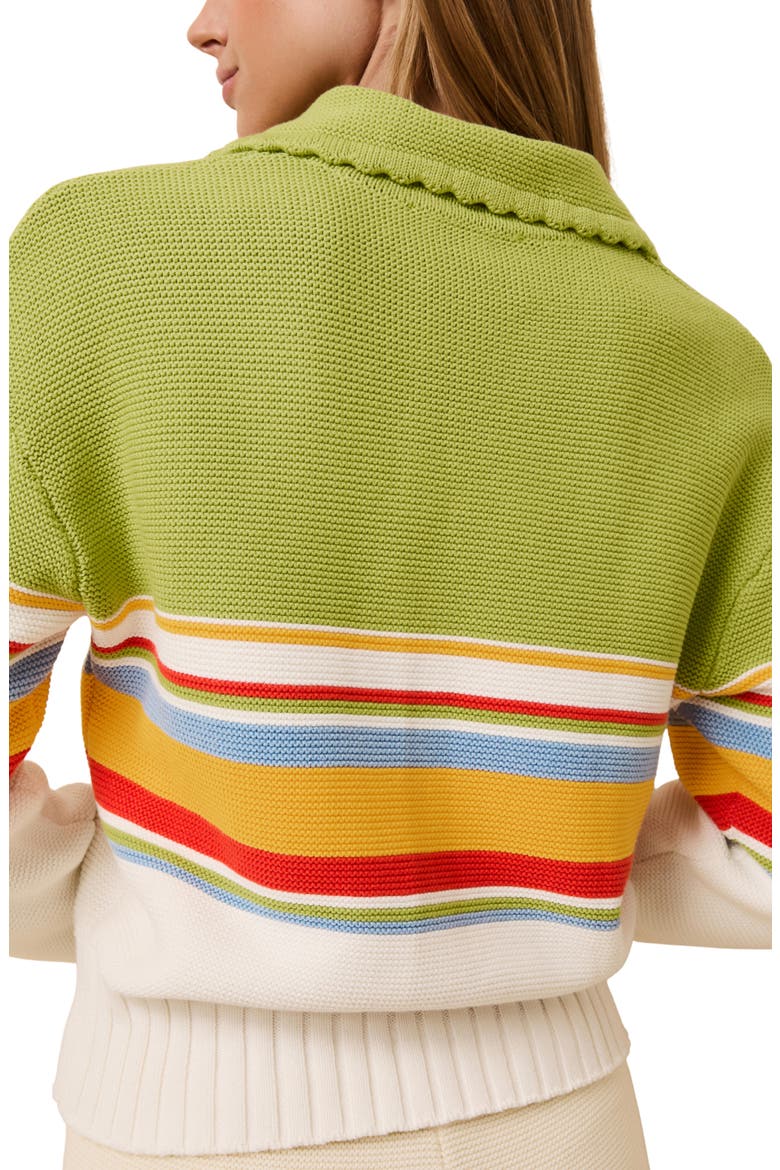 The Cleo Placed Stripe Cotton Sweater, Alternate, color, ST. BARTHS STRIPE