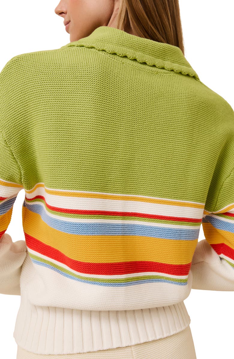 Solid & Striped The Cleo Placed Stripe Cotton Sweater, Alternate, color, St. Barths Stripe