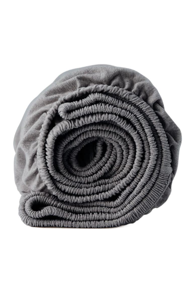 Organic Favorite Tee Jersey Fitted Sheet, Main, color, Medium Grey Heather