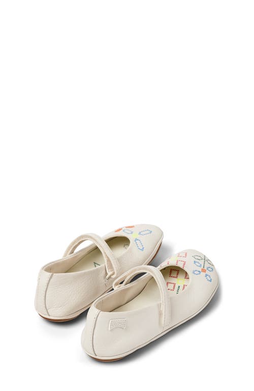 Shop Camper Kids' Twins Mary Jane Flats In White Natural
