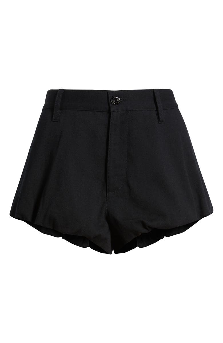 FRAME The Shell Bubble Hem Denim Shorts, Main, color, Black