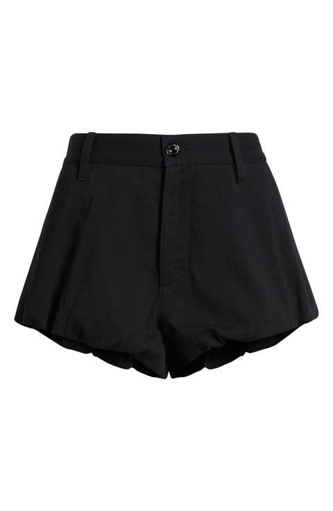 The Shell Bubble Hem Denim Shorts