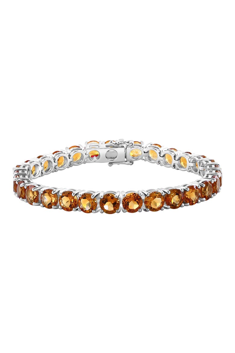 Sterling Silver Citrine Tennis Bracelet, Main, color, SILVER