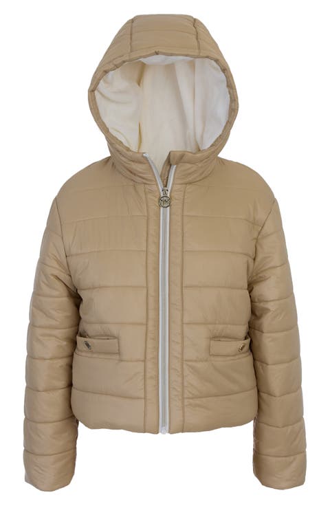 Kids' Plush Lined Hooded Puffer Jacket (Big Kid)