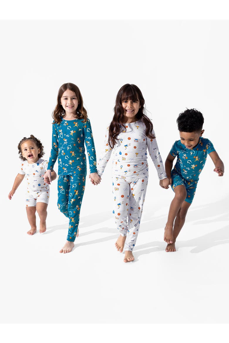 Kids' Basketball Pups Set of 2 Piece Pajamas, Alternate, color, Basketball Pups