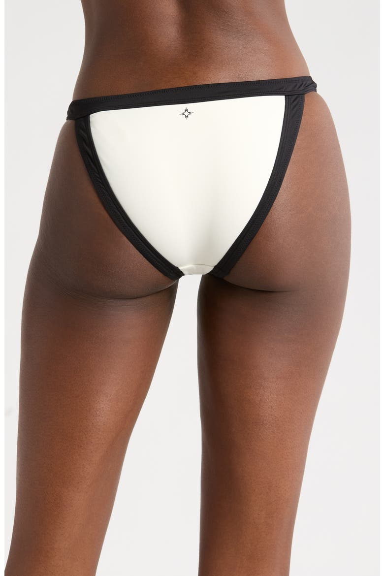 Border Contrast Trim Bikini Bottoms, Alternate, color, COCONUT