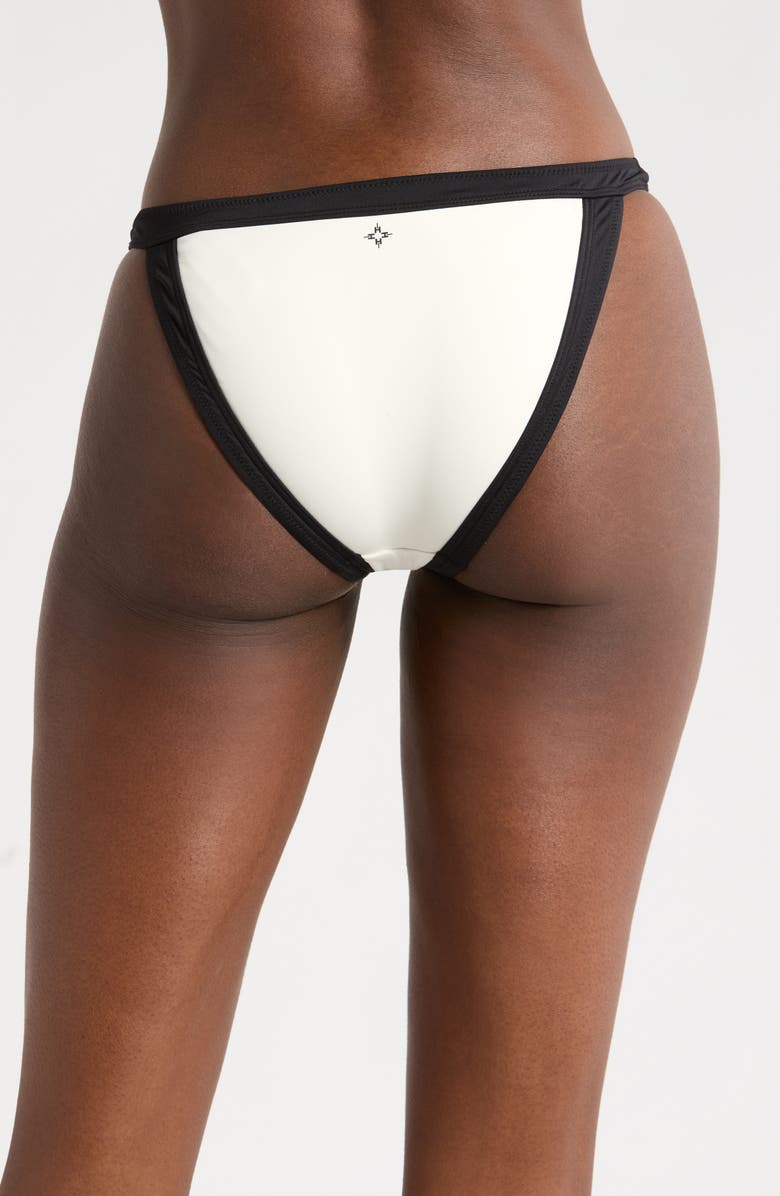 Sea Level Border Contrast Trim Bikini Bottoms, Alternate, color, Coconut