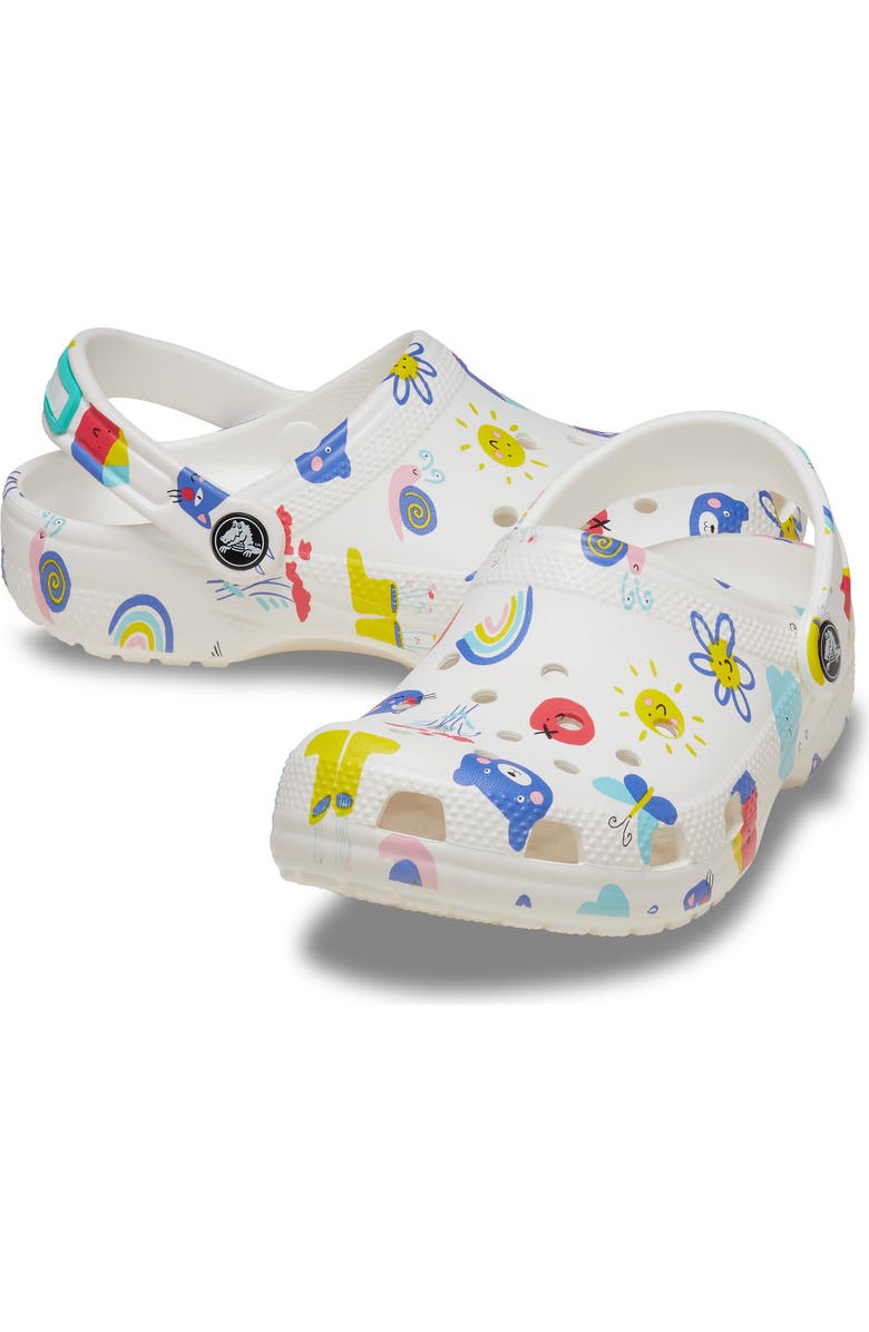 CROCS Kids' Classic Doodle Print Clog, Alternate, color,