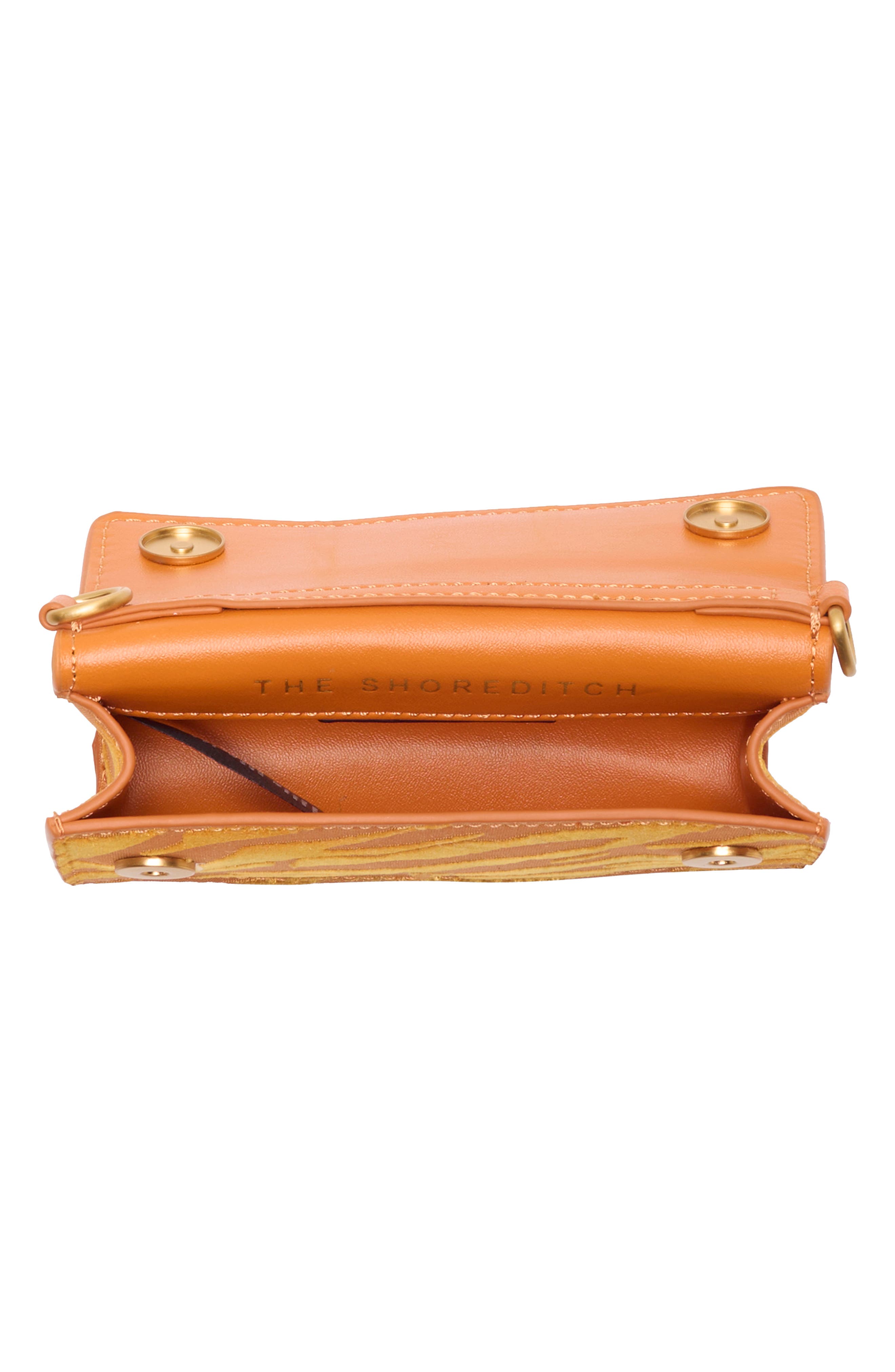 Long Nano Shoreditch Velvet Crossbody Bag, Alternate, color, ORANGE