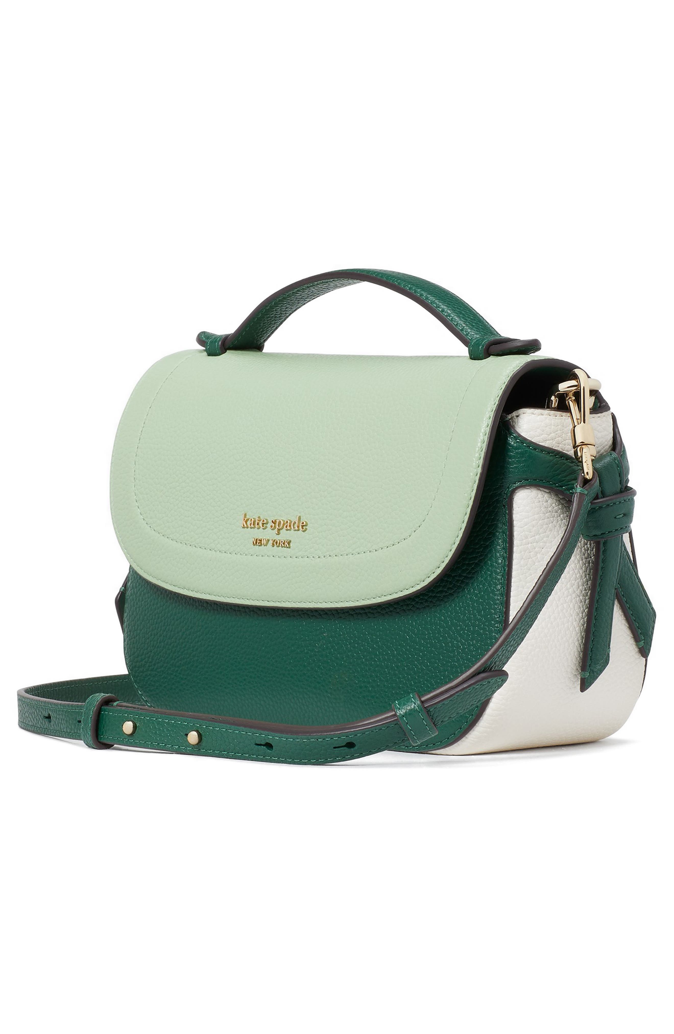 Kate Spade New York knott colorblock leather crossbody bag, Alternate, color, 