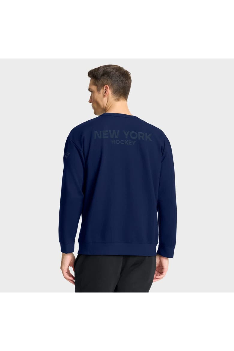 Men's Fanatics Navy New York Rangers Authentic Pro Road Tri-Blend Sweatshirt, Alternate, color, Navy