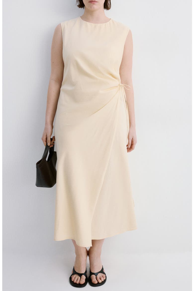 Wrap Midi Dress, Main, color, VANILLA