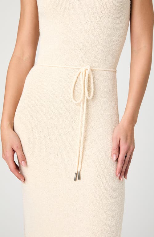 French Connection Terry Spun V Neck Midi Dress In Ecru In Sand