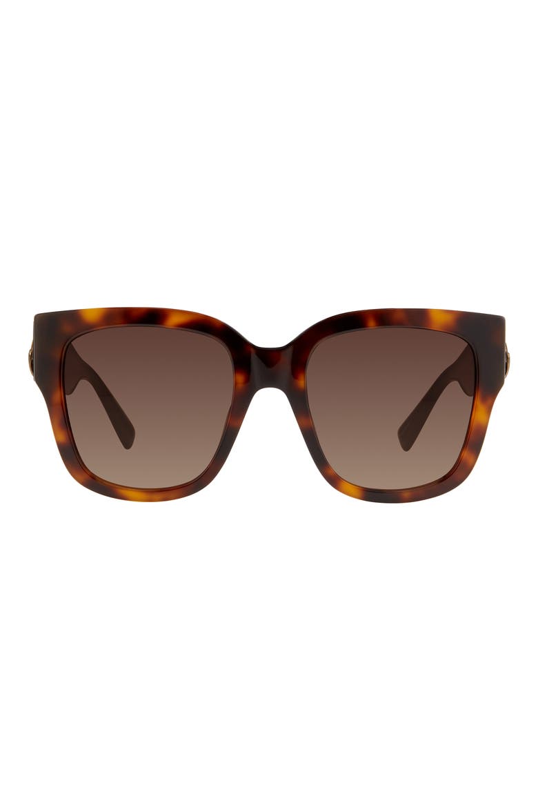 54mm Gradient Square Sunglasses, Main, color, HAVANA/ BROWN SF