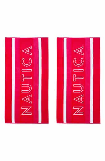 Set of 2 Cotton Blend Terry Beach Towels