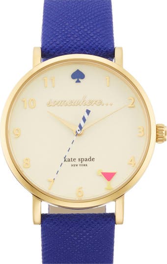腕時計 kate spade metro happy hour strap watch Kate Spade New York 'metro - happy hour' leather strap watch, 34mm