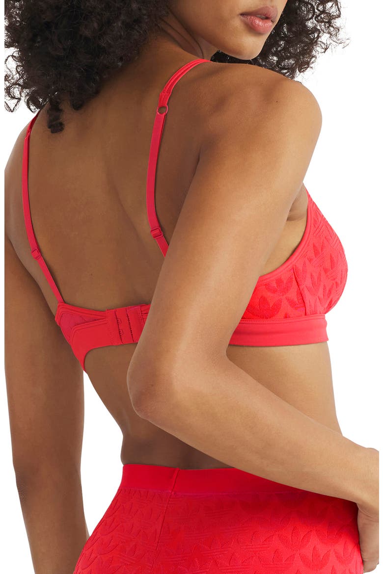 Microterrot Monogram Triangle Bralette, Alternate, color, BETTER SCARLETT