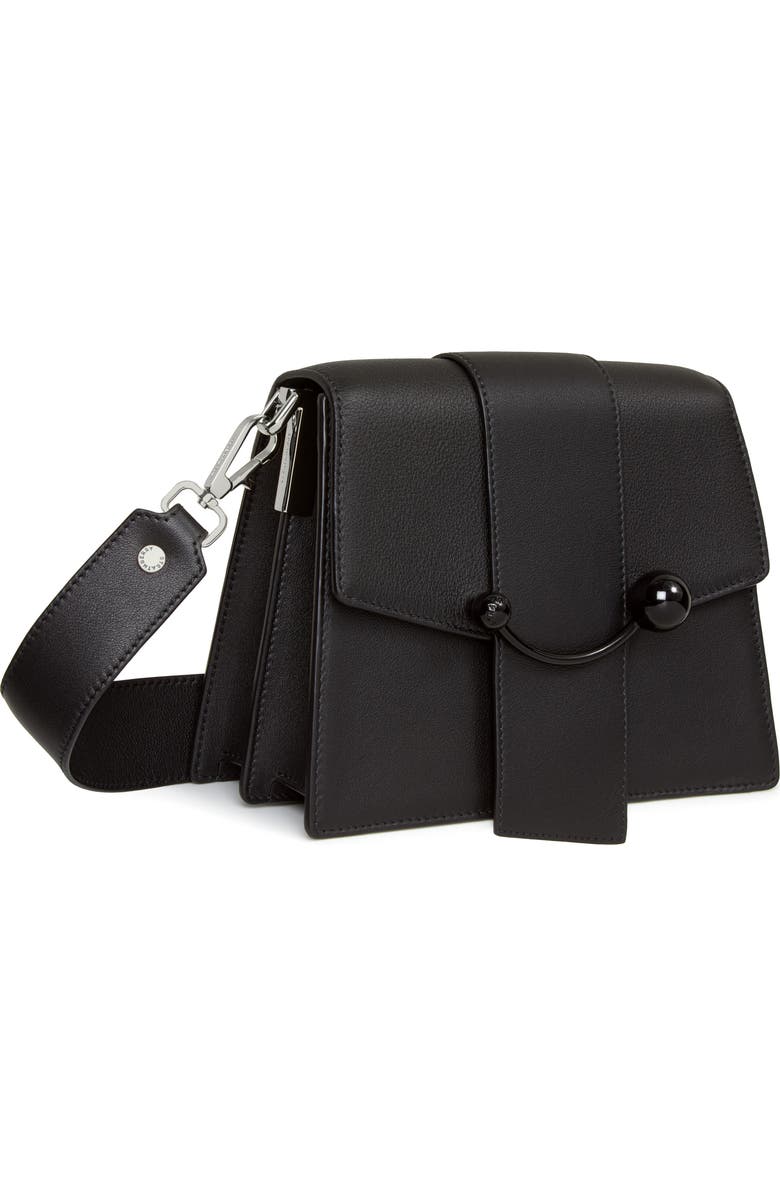 Strathberry Box Crescent Calfskin Leather Shoulder Bag, Alternate, color,