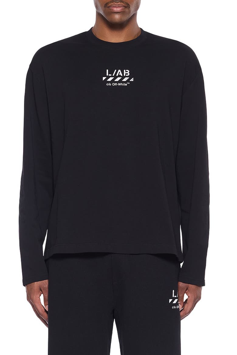 Diag Cotton Graphic T-Shirt, Main, color, BLACK