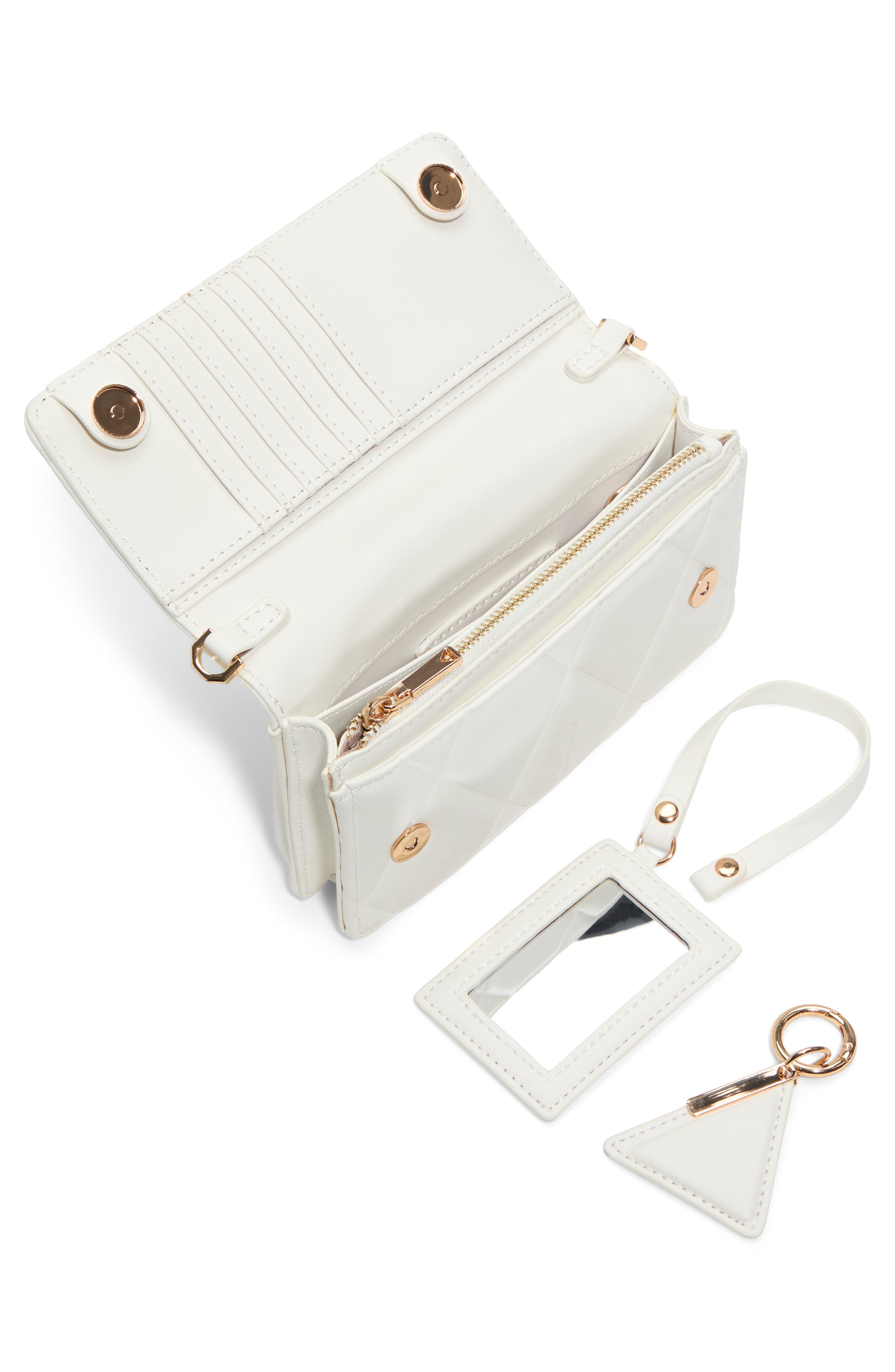 ALDO Fititalllx Diamond Quilted Faux Leather Crossbody Bag, Alternate, color, 