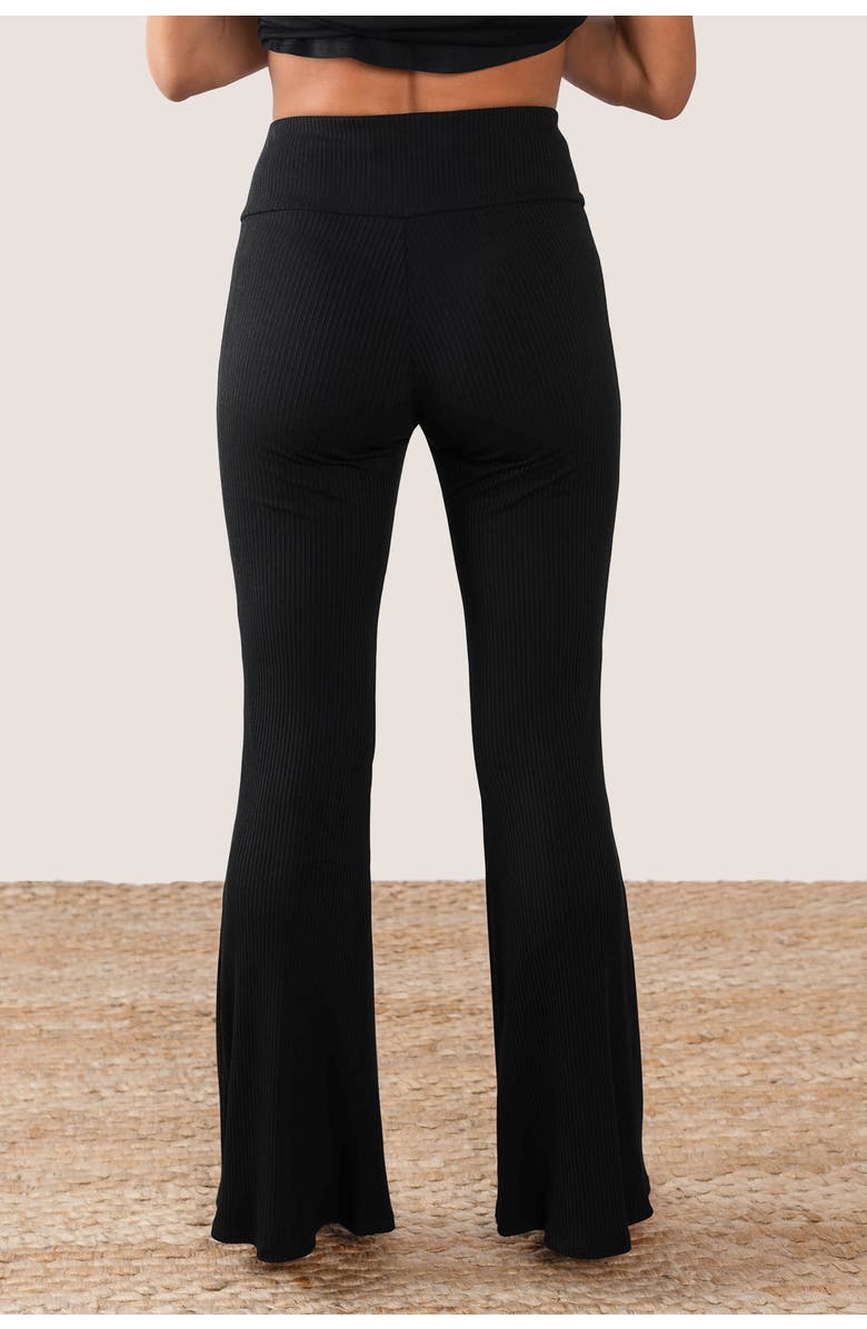 JJwinks The Getaway Ribbed Lounge &  Sleep Pants with Flare, Alternate, color, Black