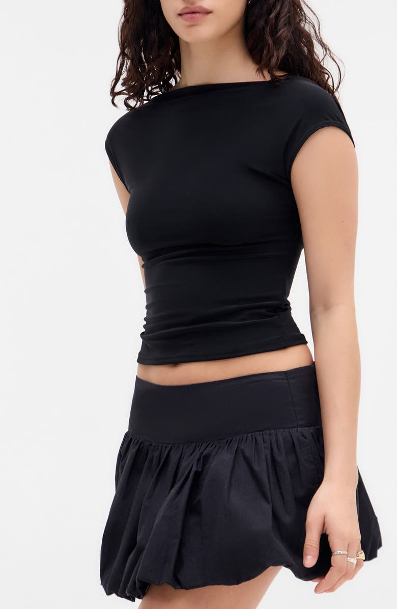 BDG Urban Outfitters Bubble Hem Miniskirt, Alternate, color, Black