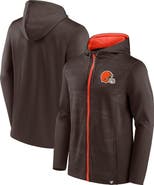 FANATICS Men's Fanatics Brown/Orange Cleveland Browns Ball Carrier Full-Zip Hoodie