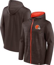 FANATICS Men's Fanatics Brown/Orange Cleveland Browns Ball Carrier Full-Zip Hoodie