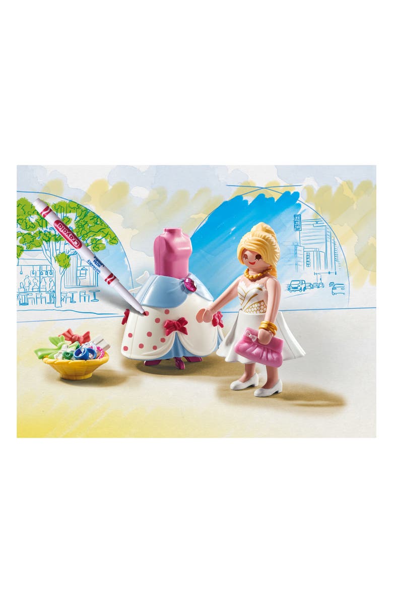 PLAYMOBIL Color with Crayola Fashion Show Designer Playset, Alternate, color, Multi