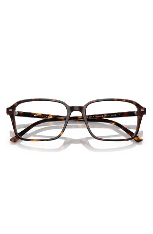 Ray Ban Ray-ban 54mm Square Optical Glasses In Havana