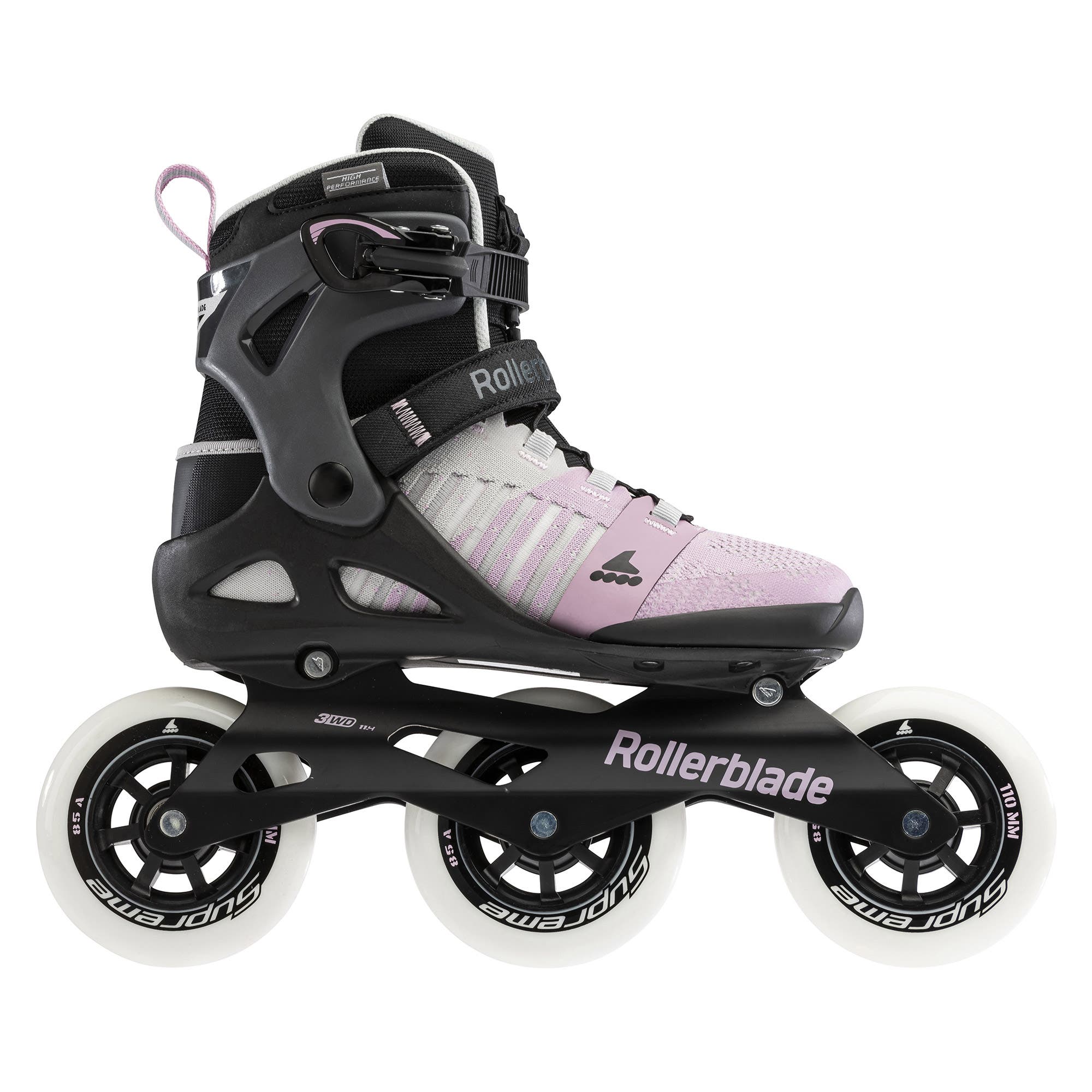 Macroblade 110 3WD Womens Inline Skates, Alternate, color, Black/Grey/Pink