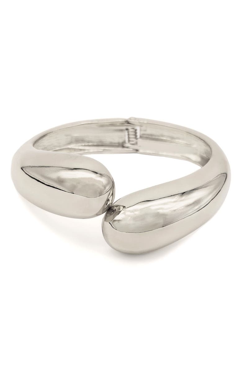 Petit Moments Livorno Bypass Cuff Bracelet, Main, color, Silver