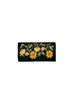 Fable England Botanical Velvet Embroidered Purse Large