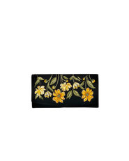 Fable England Botanical Velvet Embroidered Purse Large