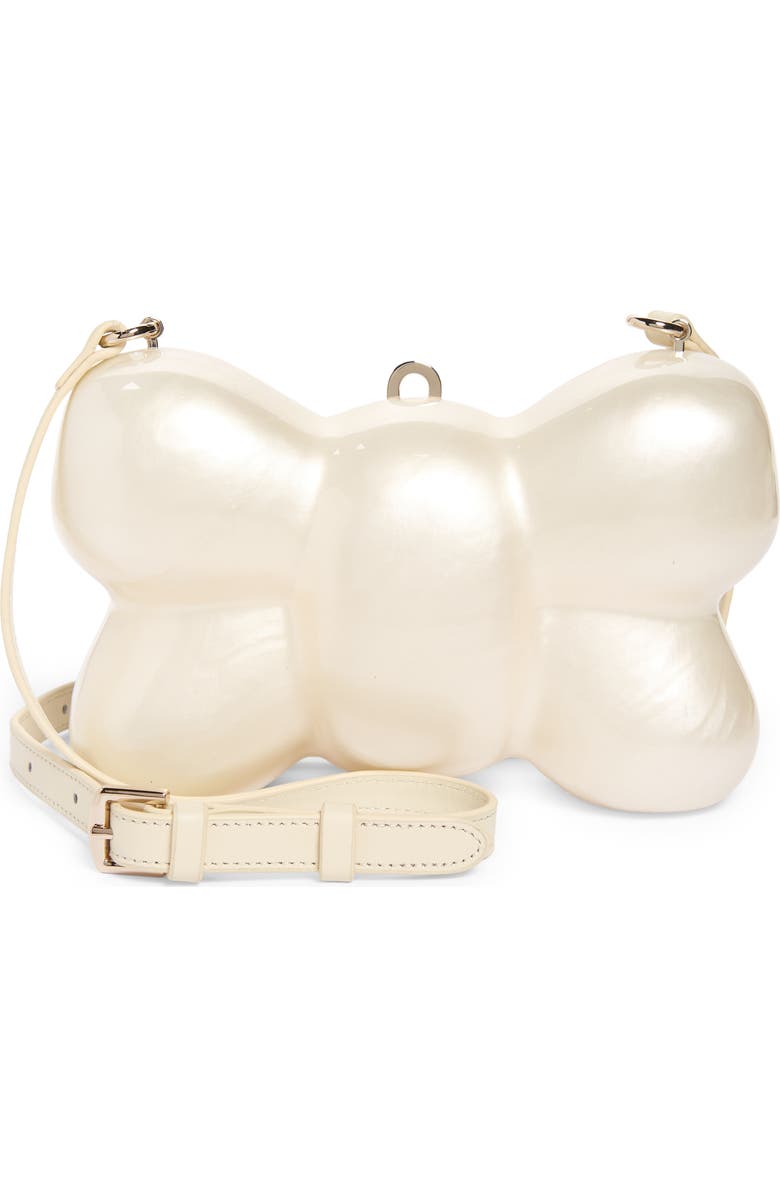 Simone Rocha Bow Acrylic Clutch, Main, color,